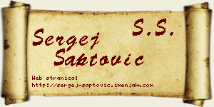 Sergej Šaptović vizit kartica